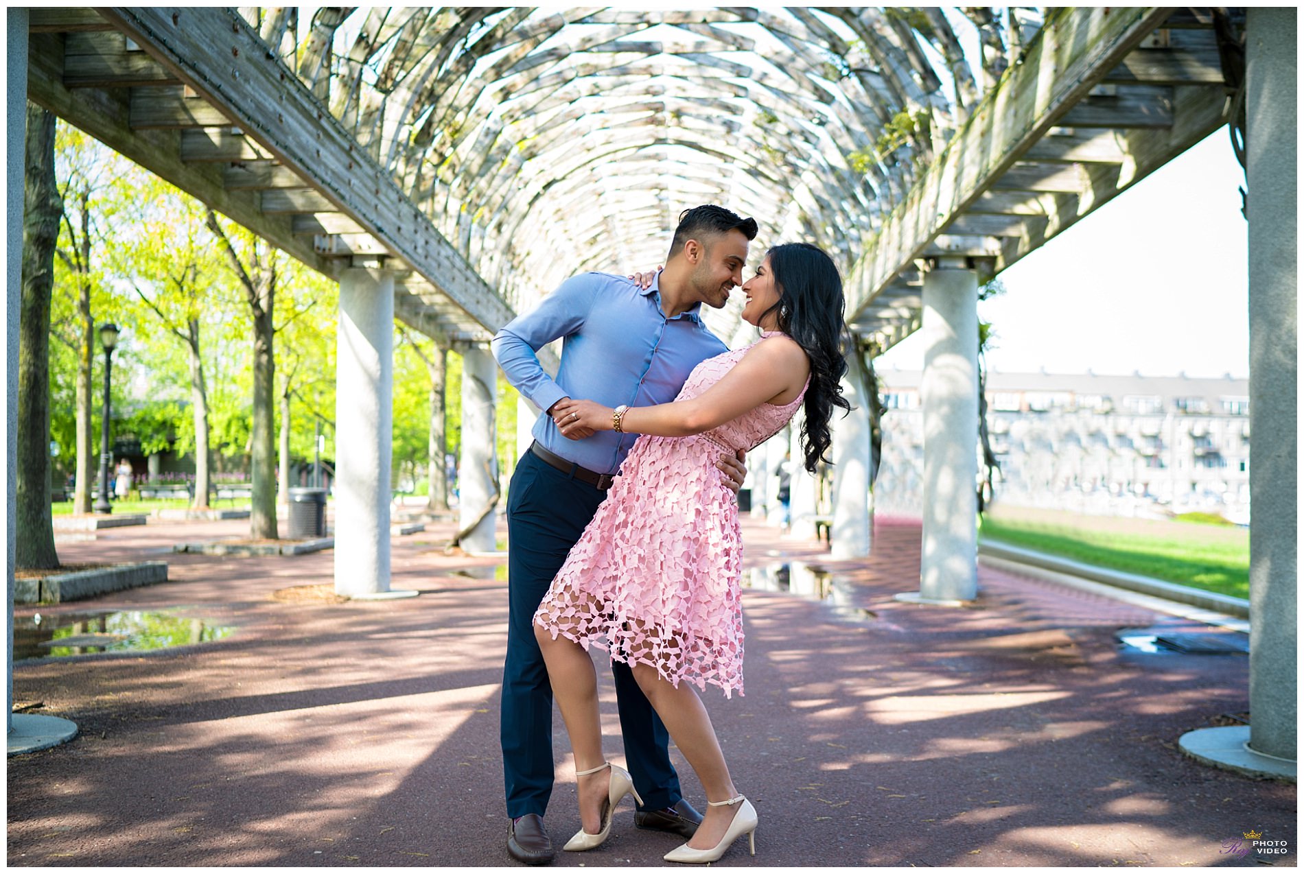 Boston Commons Seaport Boston MA | Raina & Pawan | Engagement Shoot